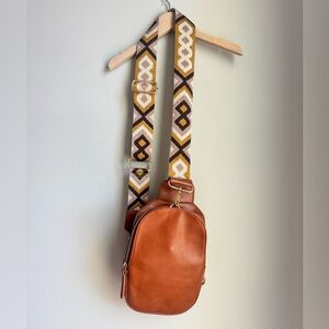 Metro Muse Western Sling Boho Guitar Crossbody Vegan Leather Scandi Travel Bag